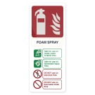 Señal de advertencia Extintor de espuma Rígida, 202 x 82 mm