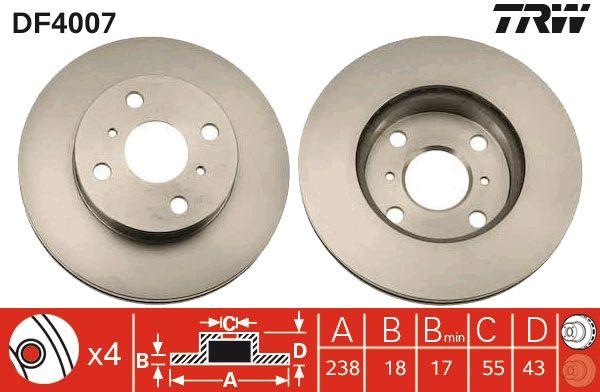 Disco de freno 1 piezas Brembo 09.5536.20